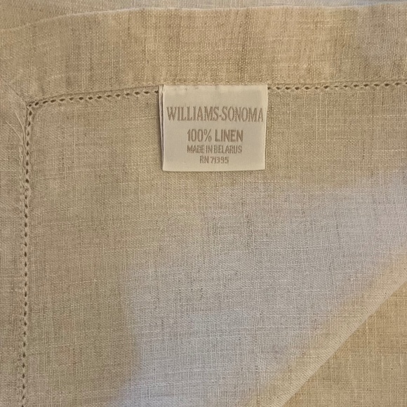 Williams Sonoma 100% Linen Napkins – 12-napkin set, Natural - Picture 2 of 2